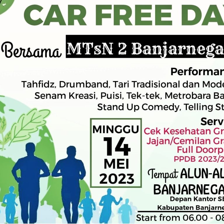 MTsN 2 Banjarnegara Siap Ikut Ramaikan Gelaran Car Free Day Di Alun-Alun Banjarnegara