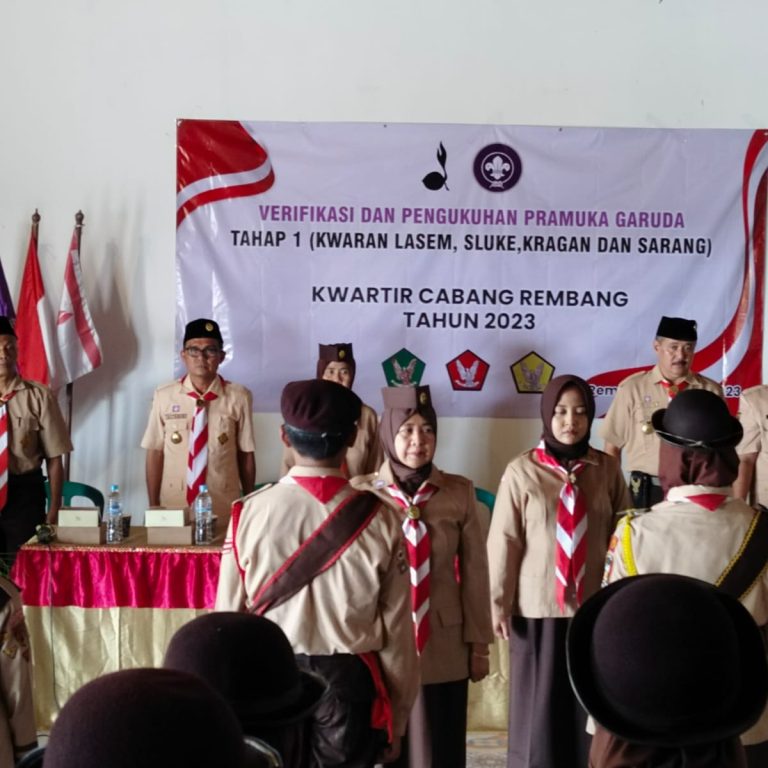 Gudep MTsN 1 Rembang Ikuti Pengukuhan dan Verifikasi Pramuka
