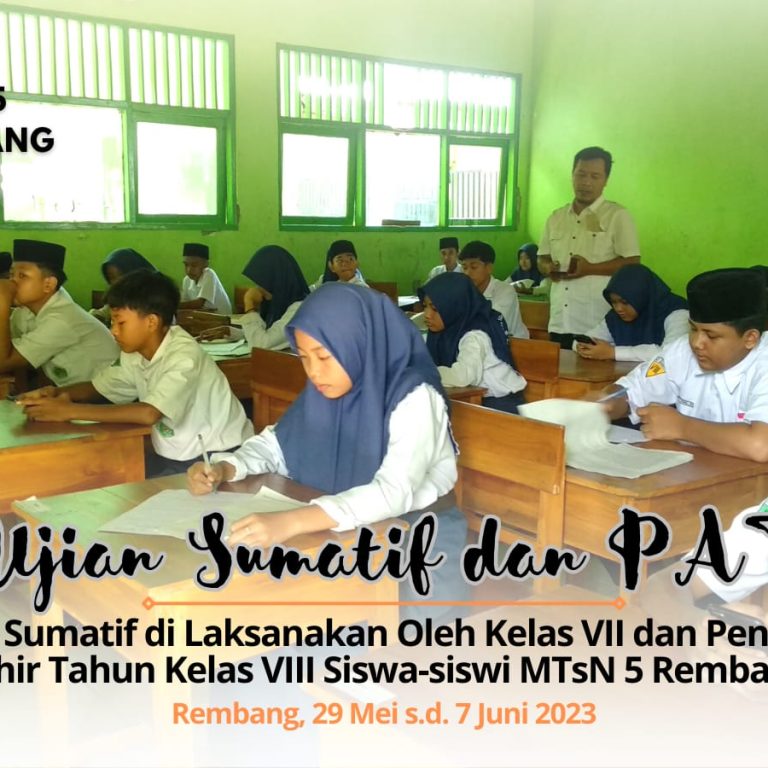 MTsN 5 Rembang Gelar PAT Berbasis Online