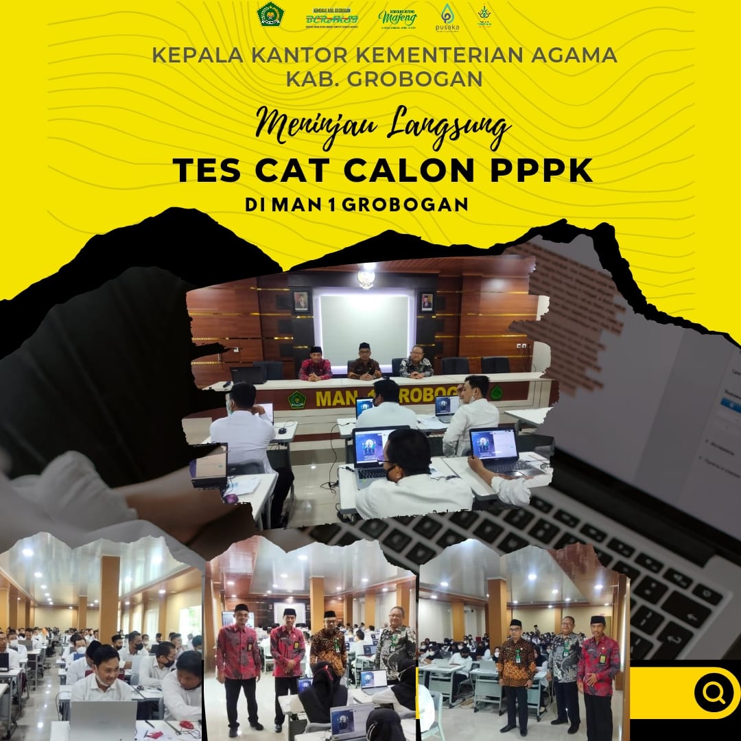 Kepala Kemenag Grobogan Monitoring Seleksi CAT PPPK