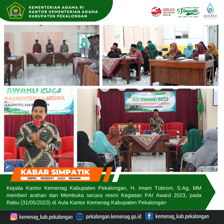 Kankemenag Pekalongan Gelar PAI Award 2023