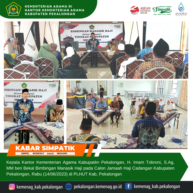 Kankemenag Kab. Pekalongan Kembali Gelar Bimbingan Manasik Haji bagi JCH Cadangan