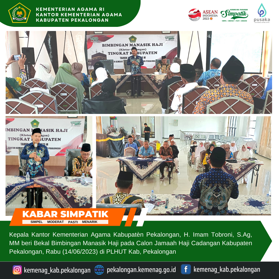 Kankemenag Kab. Pekalongan Kembali Gelar Bimbingan Manasik Haji bagi JCH Cadangan