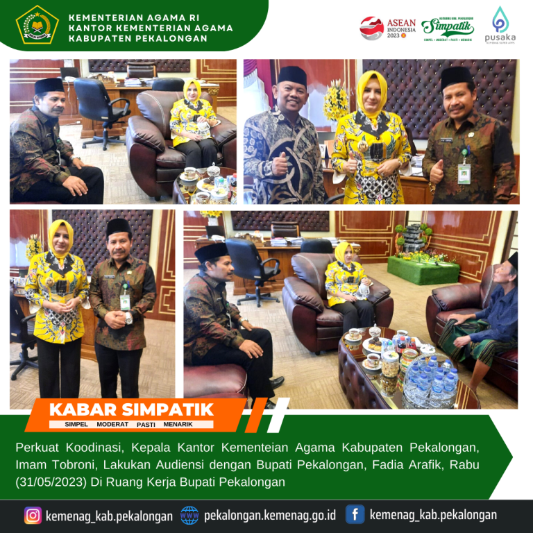 Perkuat Koordinasi, Kepala Kemenag Imam Tobroni Audiensi dengan Bupati Fadia