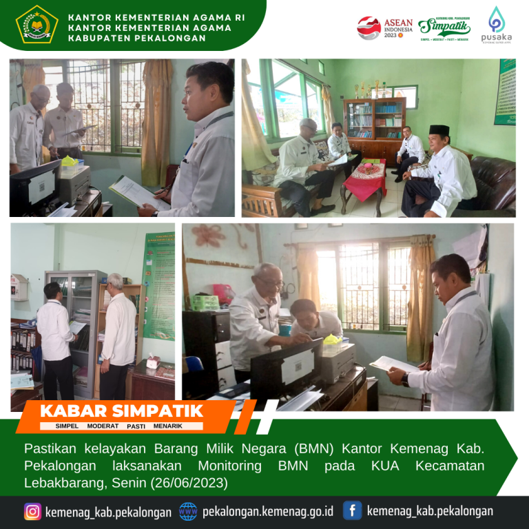 Kemenag Pekalongan Lakukan Monitoring, Pastikan Kelayakan BMN