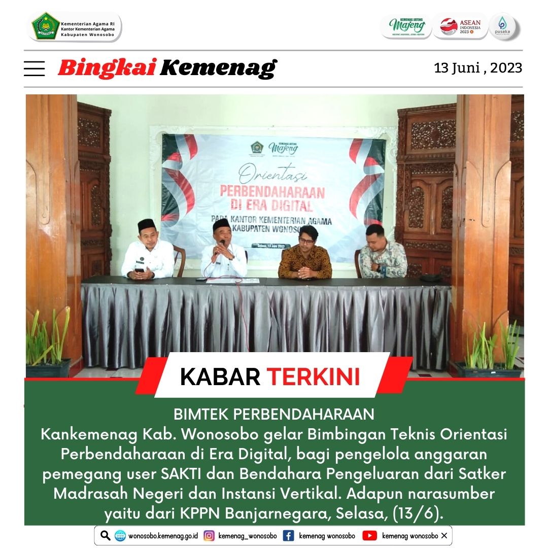 Hadapi Era Digital Perbendaharaan, Kankemenag Bimtek Pejabat Pengelola Anggaran