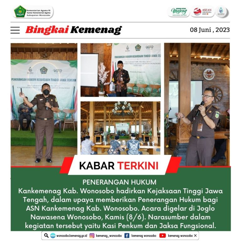 Kanwil Kemenag Prov. Jateng Berikan Penerangan Hukum Bagi ASN KanKemenag Kab. Wonosobo