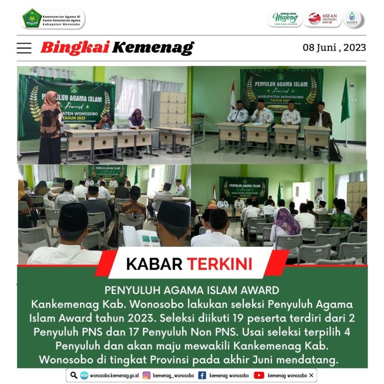 Penyuluh Award, Ajang Ukur Kinerja dan Inovasi Penyuluh Agama Islam