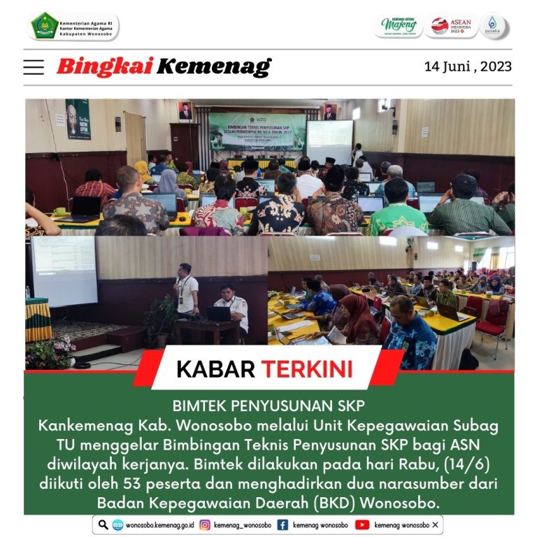 Bimtek Penyusunan SKP bagi ASN Kemenag Wonosobo