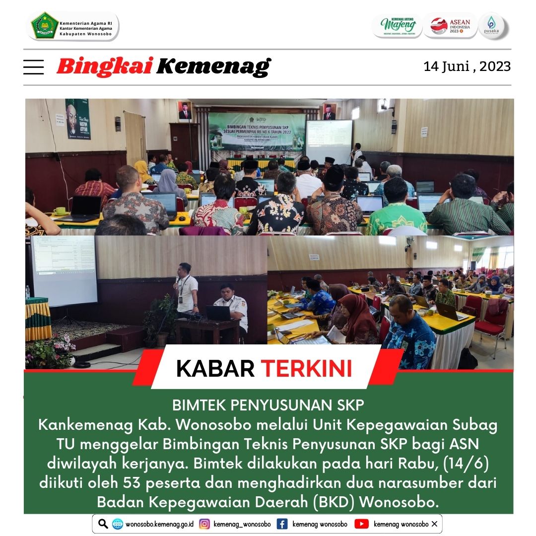 Bimtek Penyusunan SKP bagi ASN Kemenag Wonosobo