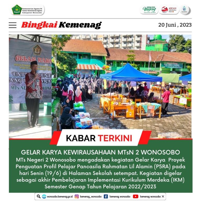Gelar Karya Kewirausahaan MTsN 2 Wonosobo