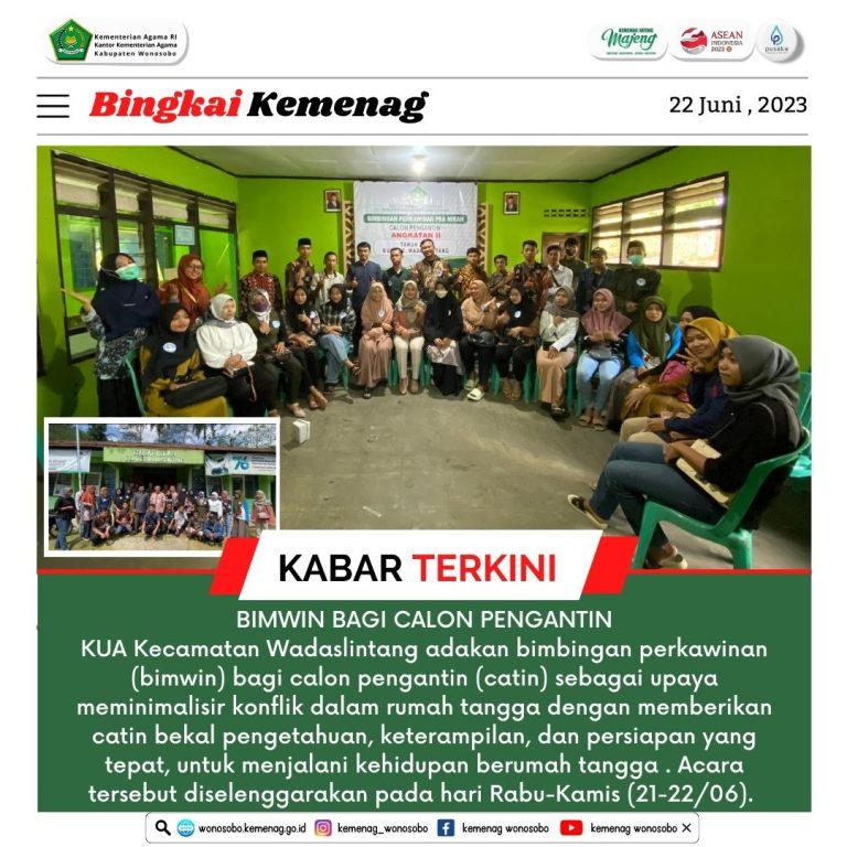 Minimalisir Konflik Keluarga dan Perceraian, KUA Wadaslintang Selenggarakan Bimwin