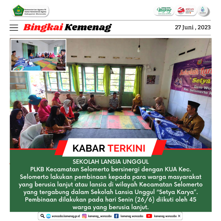 Sekolah Untuk Masyarakat Lanjut Usia: Meningkatkan Kualitas Hidup Melalui Pendidikan Seumur Hidup Bersama KUA