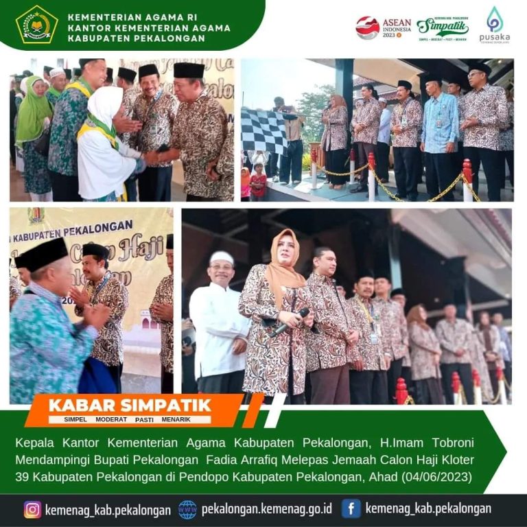 Kepala Kemenag Dampingi Bupati Fadia Lepas Keberangkatan JCH Kloter 39
