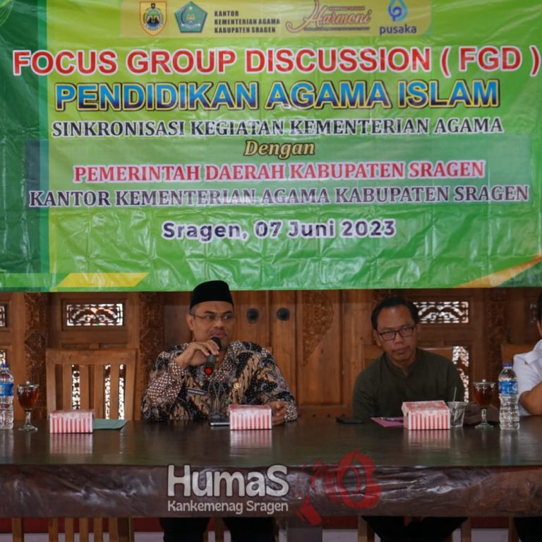 Kankemenag Sragen Hadirkan Anggota DPRD dan Kepala Dinas Pendidikan dalam FGD PAI