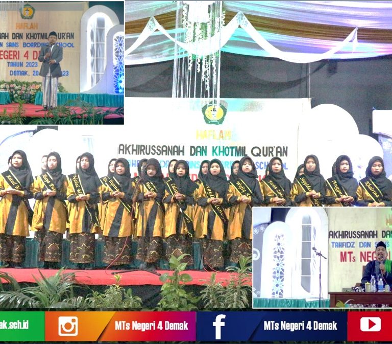 Haflah Akhirusanah MTsN 4 Demak Boarding Tahfidz dan Sains berlangsung dengan Meriah