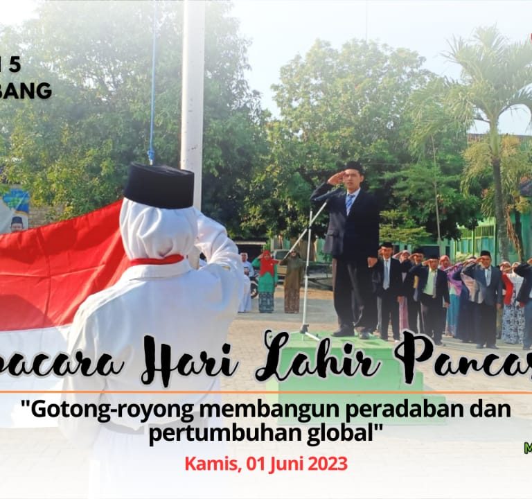 Wujudkan Peradaban Lebih Baik, MTsN 5 Rembang Gelar Upacara Hari Lahir Pancasila