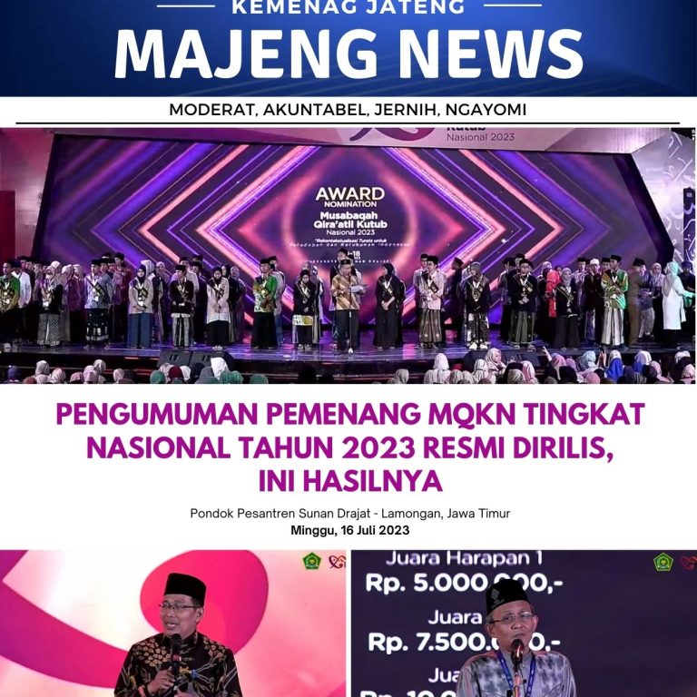 Pengumuman Pemenang MQKN Tingkat Nasional Tahun 2023 Resmi Dirilis, Ini Hasilnya