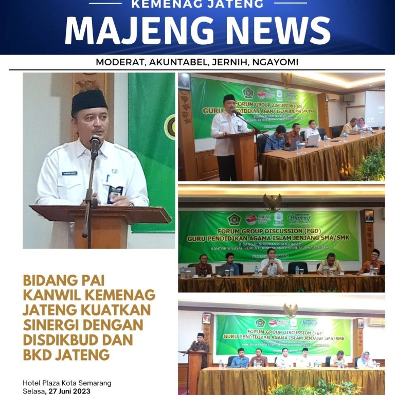 Bidang PAI Kanwil Kemenag Jateng Kuatkan Sinergi dengan Disdikbud dan BKD Jateng