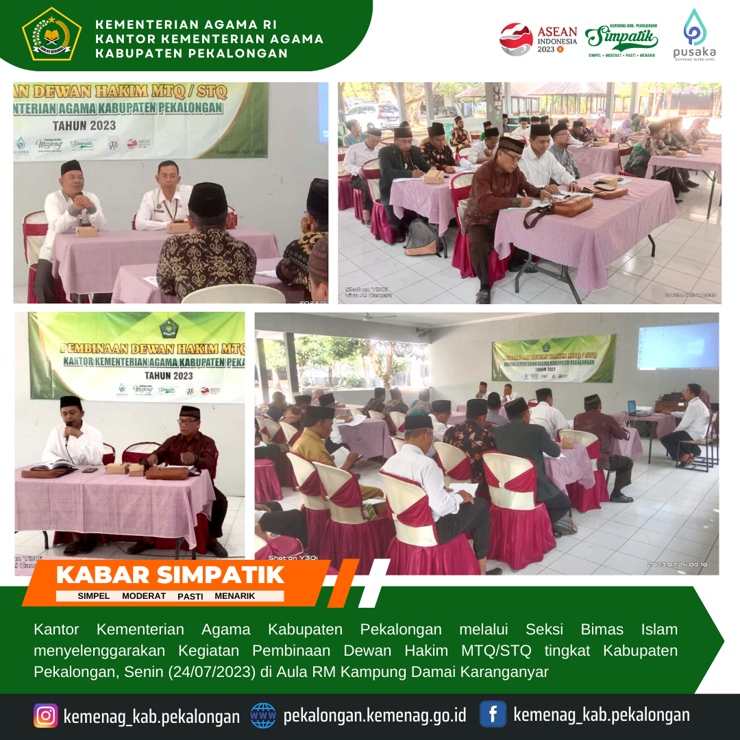 Kemenag Pekalongan Gelar Pembinaan Dewan Hakim STQ