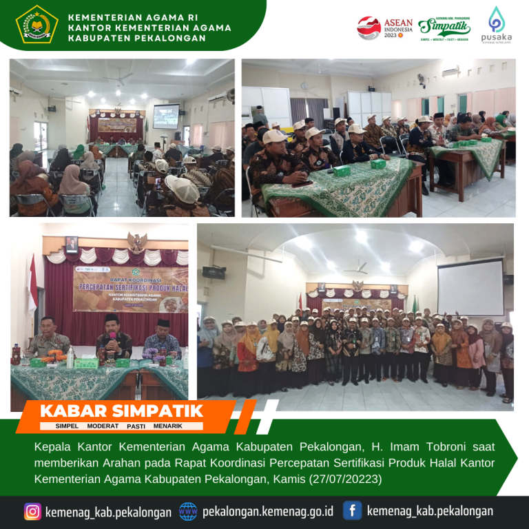 Satgas Halal Kabupaten Pekalongan Gelar Rakor Percepatan Sertifikasi Halal