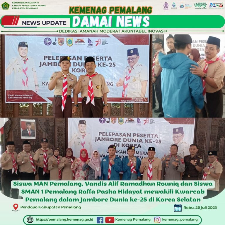 Plt. Bupati Lepas Siswa MAN Pemalang Ikut Jambore Dunia