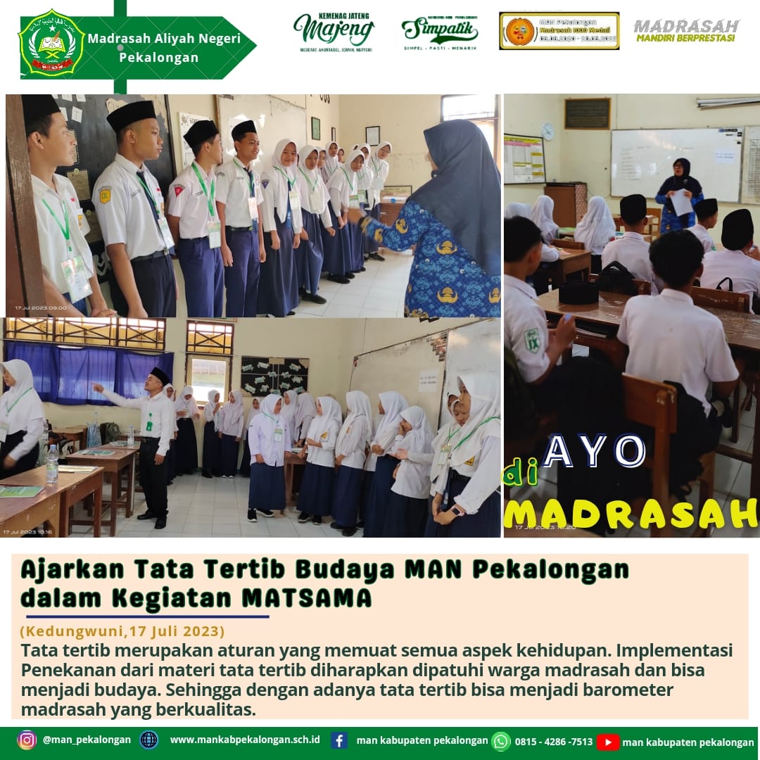 Tata Tertib Budaya Madrasah