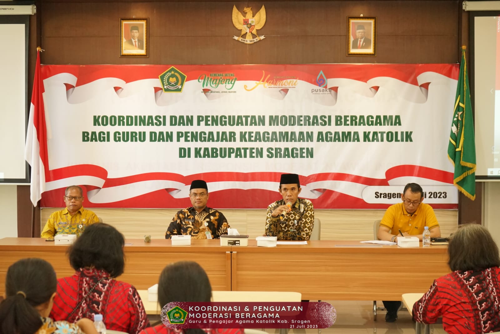 Kankemenag Sragen Adakan Penguatan Moderasi Beragama bagi Guru Agama Katolik Kabupaten Sragen