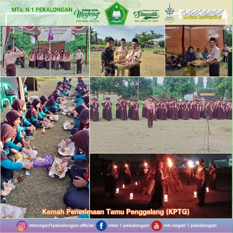 Penerimaan Tamu Penggalang dan Bakti Sosial Gudep M 113 dan M 114 MTs N 1 Pekalongan