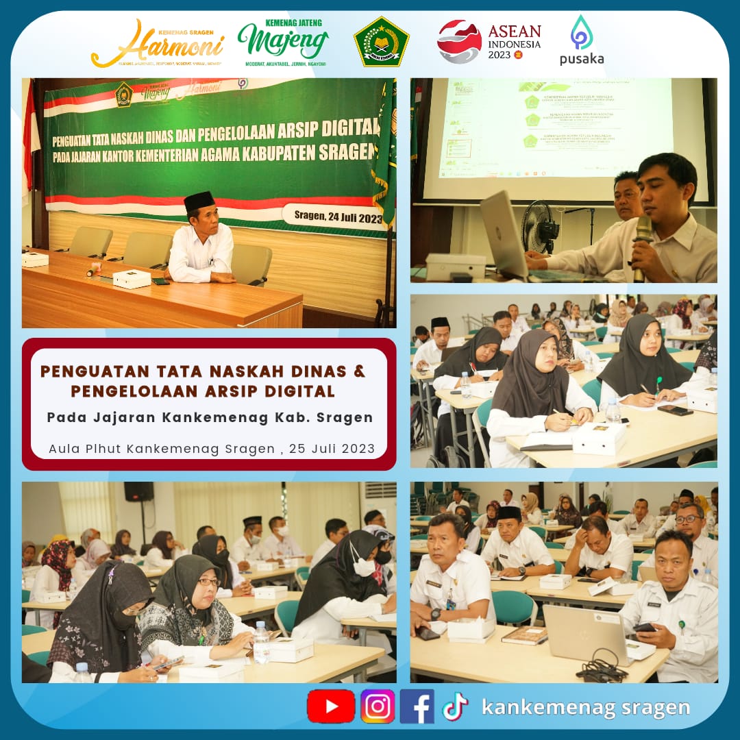 Pengelola Naskah Dinas Satker di Lingkungan Kankemenag Sragen Ikuti Sosialisasi Penulisan Tata Naskah Dinas