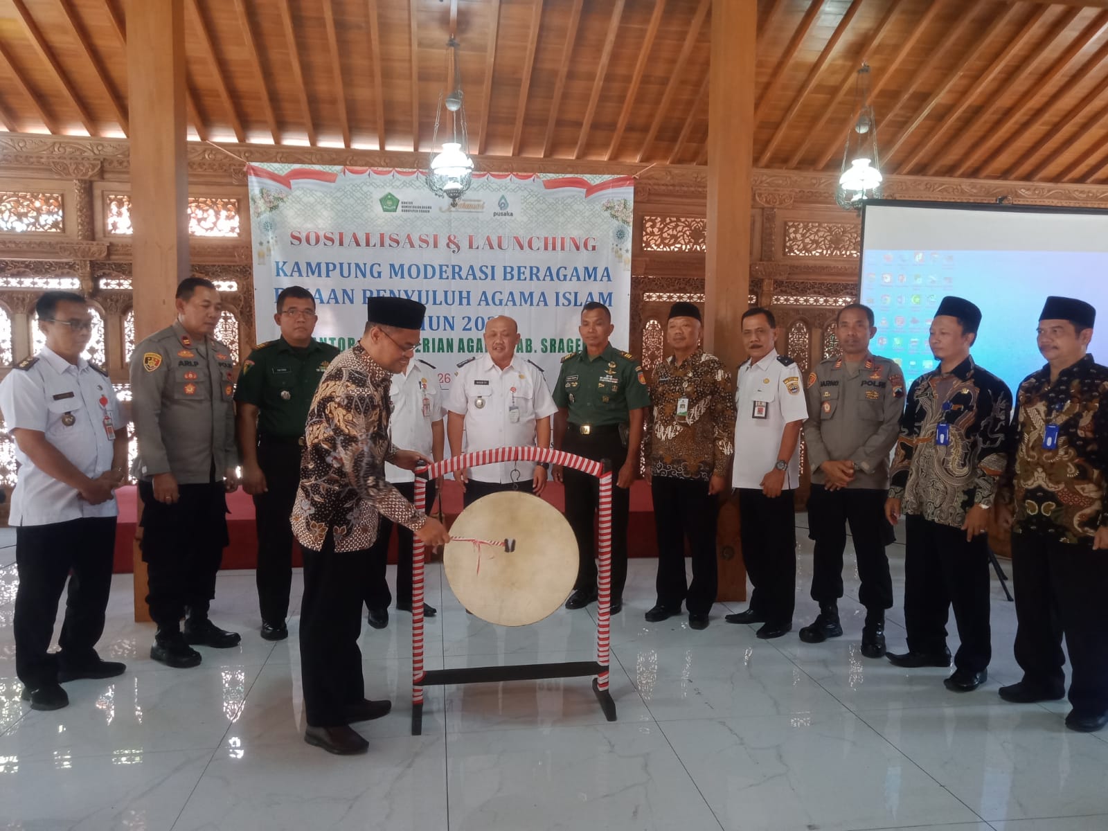Jetak Pabrik dan Mojokulon Dilaunching sebagai Kampung Moderasi Beragama Kabupaten Sragen