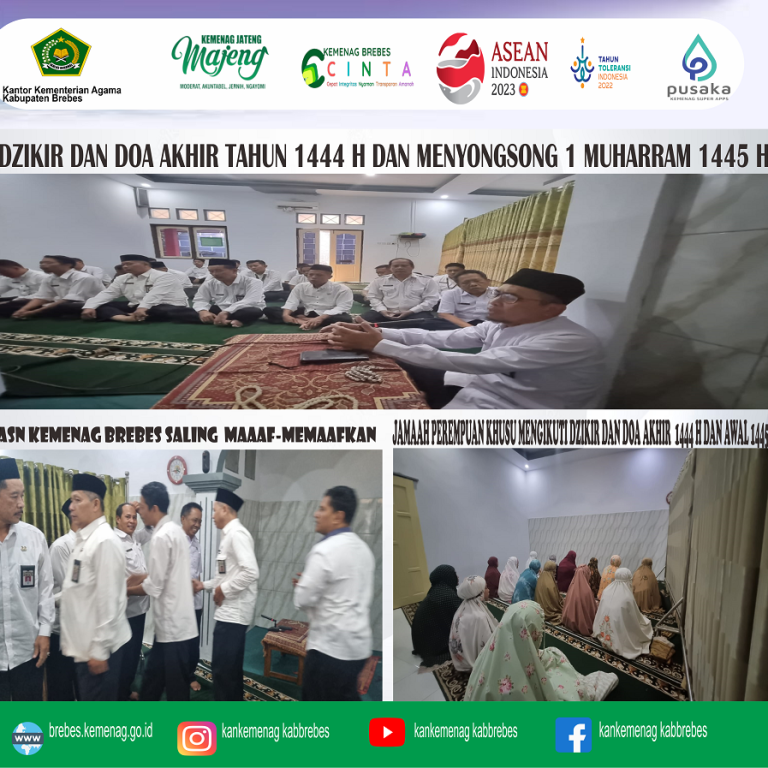 Akhiri Tahun 1444 H dan Menyambut Awal Tahun 1445 H, Kemenag Brebes Laksanakan Dzikir dan Doa Bersama