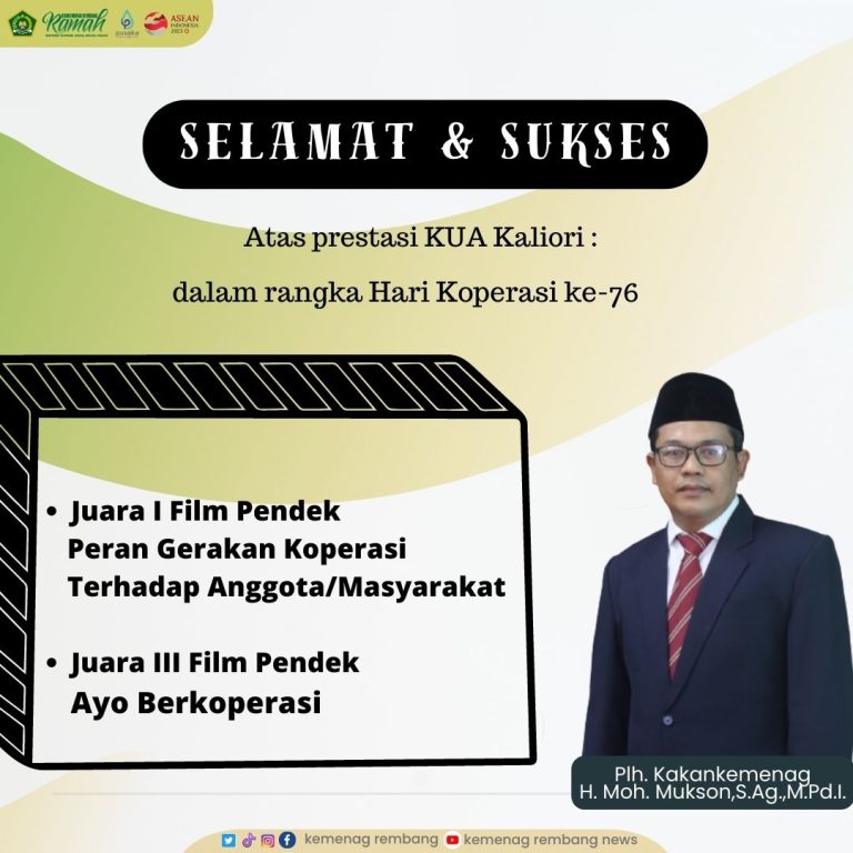 Plh Kakankemenag Apresiasi Prestasi KUA Kaliori