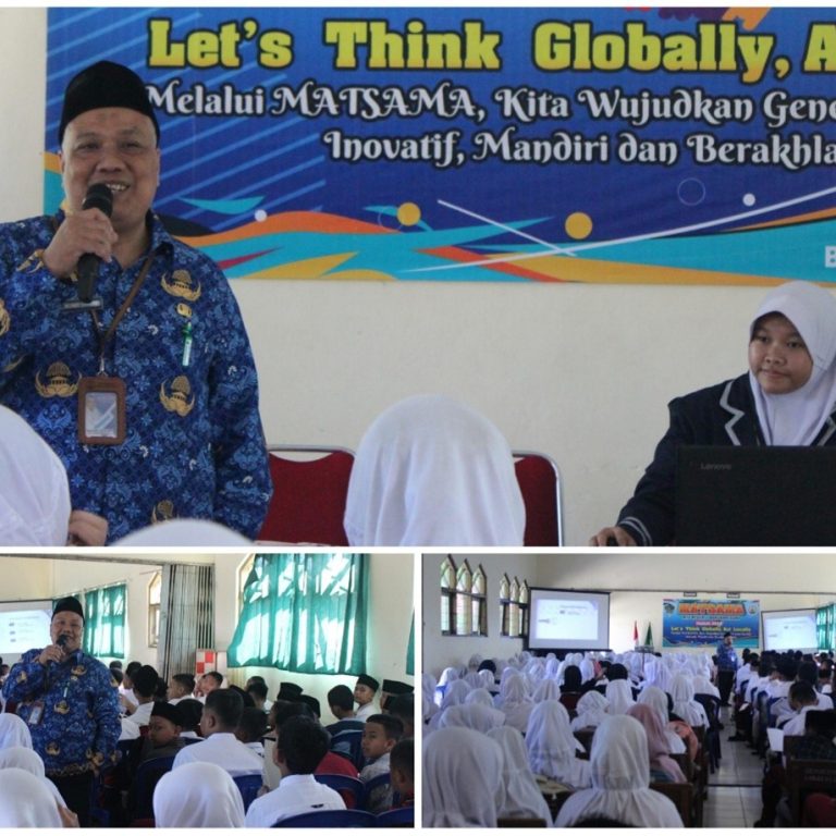 Lewat MATSAMA, Ahmad Munir kenalkan sejarah Madrasah di MTs N 1 Banjarnegara.