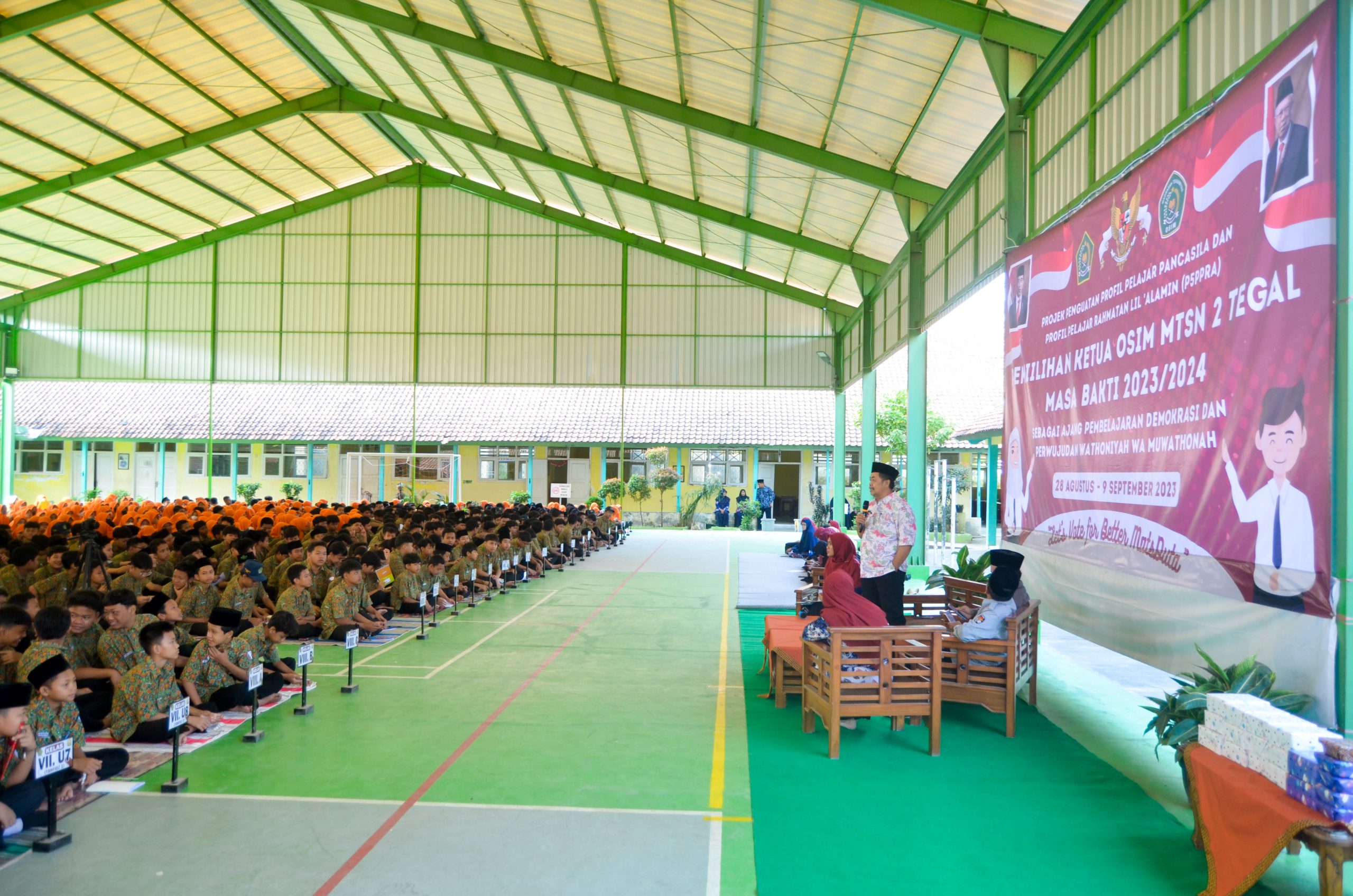 Bekerjasama dengan Unsur KPU, MTs N 2 Tegal Gelar Kuliah Demokrasi