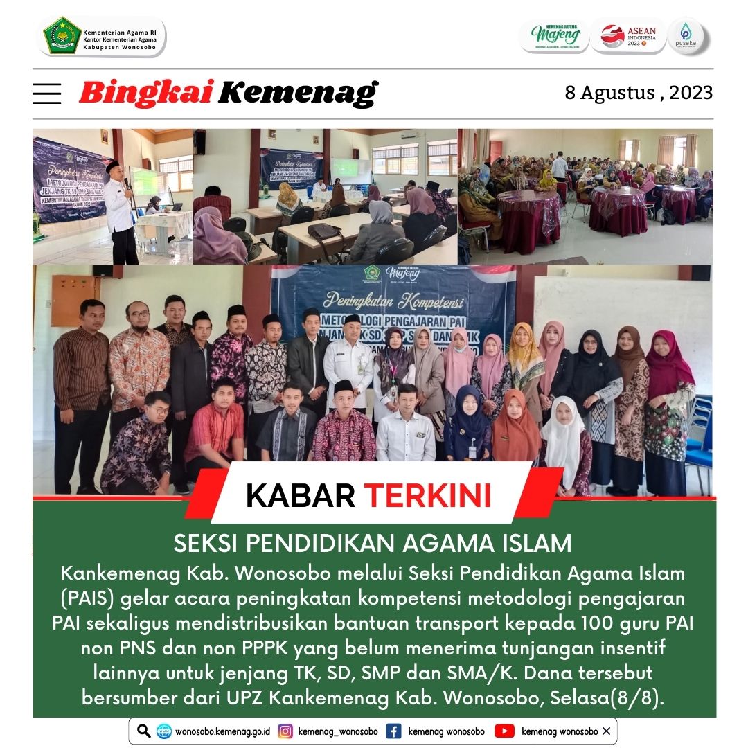 Rangkul 100 GPAI, Kankemenag Gelar Acara Peningkatan Kompetensi dan Penyaluran Uang Transport