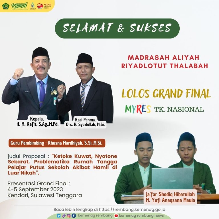 Myres 2023, MAS Riyadlotut Thalabah Sedan Lolos Grand Final Tingkat Nasional