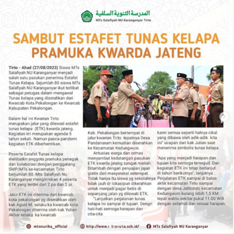 Sambut Estafet Tunas Kelapa Kwarda Jateng
