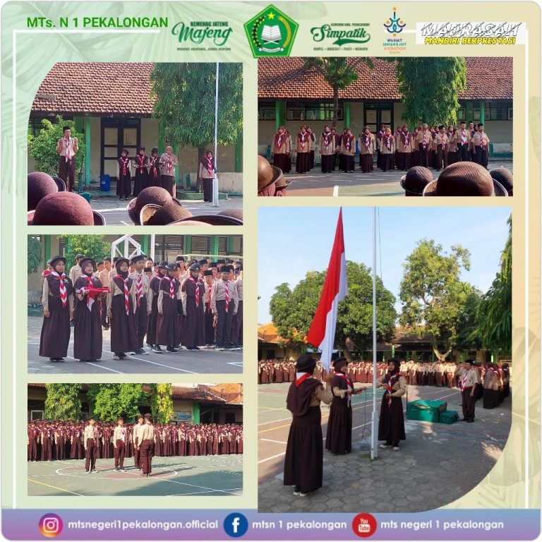 MTs N 1 Pekalongan Gelar Upacara HUT Pramuka ke-62