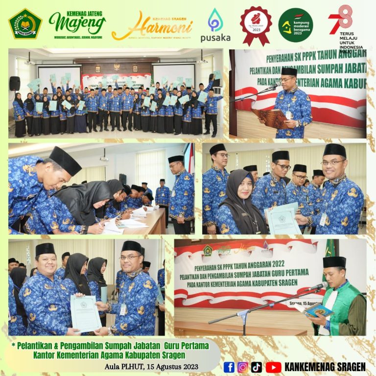 Dilantik dan Disumpah Sebagai Guru dalam Jabatan, 44 ASN Sragen Nampak Sumringah