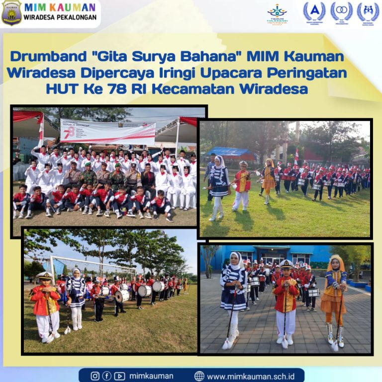 Drumband “Gita Surya Bahana” MIM Kauman Wiradesa Dipercaya Iringi Upacara Peringatan HUT Ke 78 RI Kecamatan Wiradesa