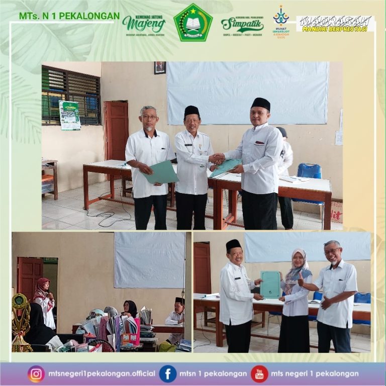 Rapat pembinaan dan Pisah sambut Guru MTs N 1 Pekalongan