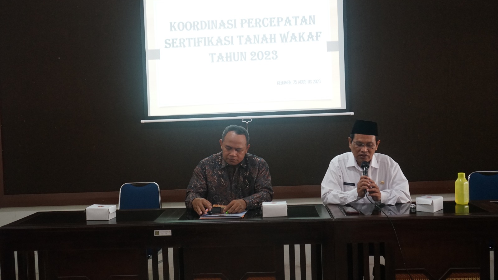 Dorong Percepatan Sertifikasi Tanah Wakaf, Kemenag Kebumen Gelar Rapat Koordinasi dengan BPN