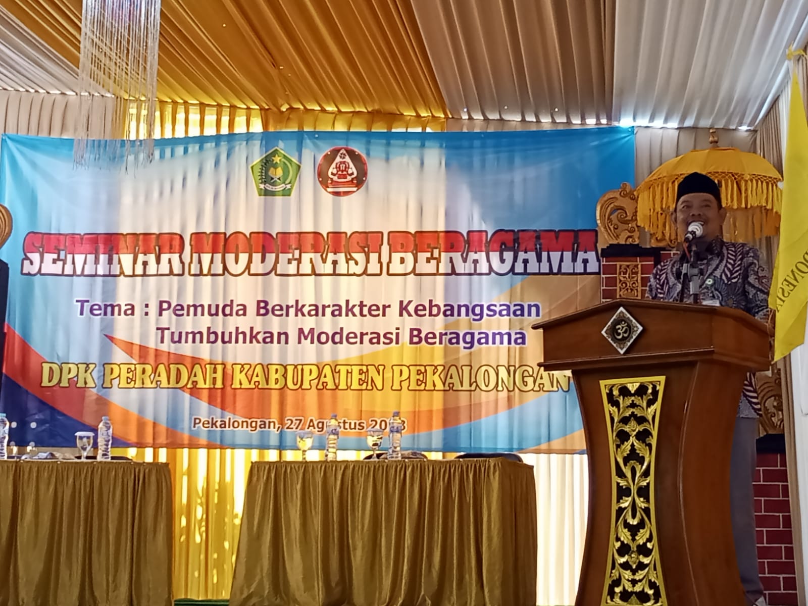 Wakili Kankemenag, Kasi Bimas Islam Buka Seminar Moderasi Beragama