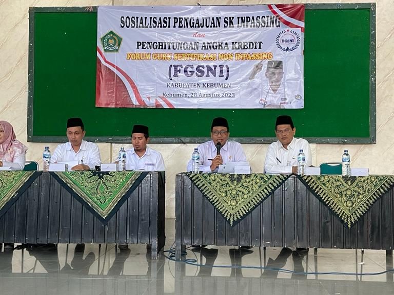 Percepatan Layanan Pengusulan Penyetaraan Jabatan (Inpassing) Guru Madrasah Non ASN, Kemenag Kebumen Adakan Sosialisasi