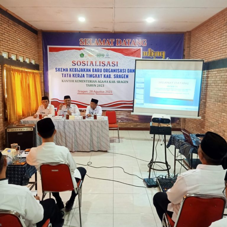 Kepala KUA se Sragen Ikuti Sosialisasi Skema Kebijakan Baru Organisasi dan Tata Kerja
