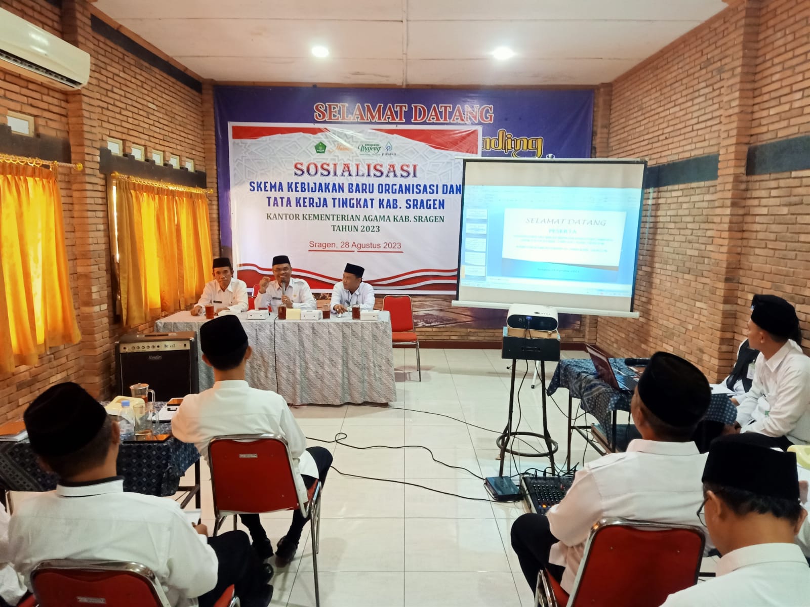 Kepala KUA se Sragen Ikuti Sosialisasi Skema Kebijakan Baru Organisasi dan Tata Kerja