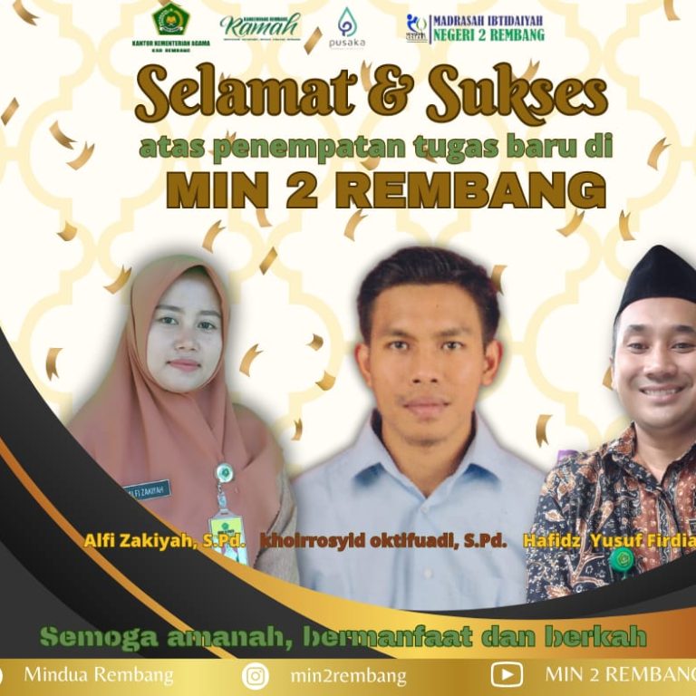 MIN 2 Rembang Terima dan Sambut 3 ASN PPPK