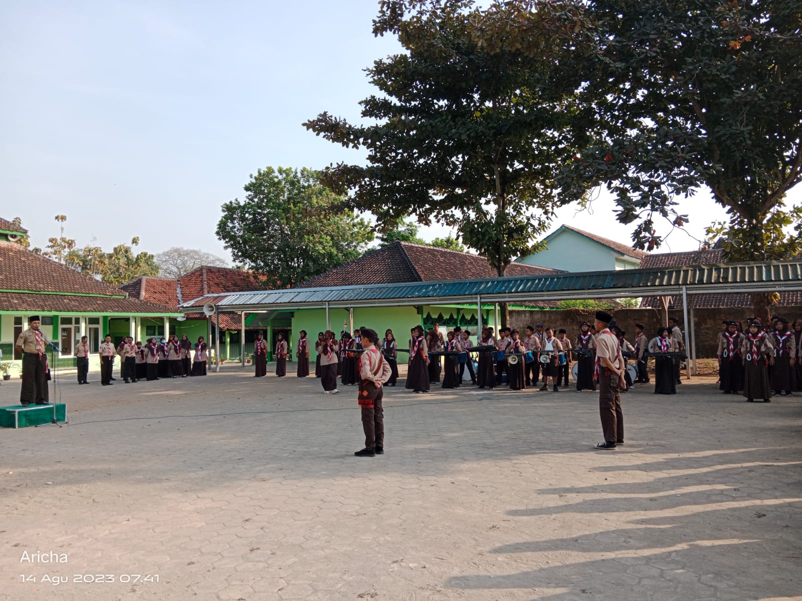MTsN 2 Rembang Adakan Upacara Hari Pramuka ke-62