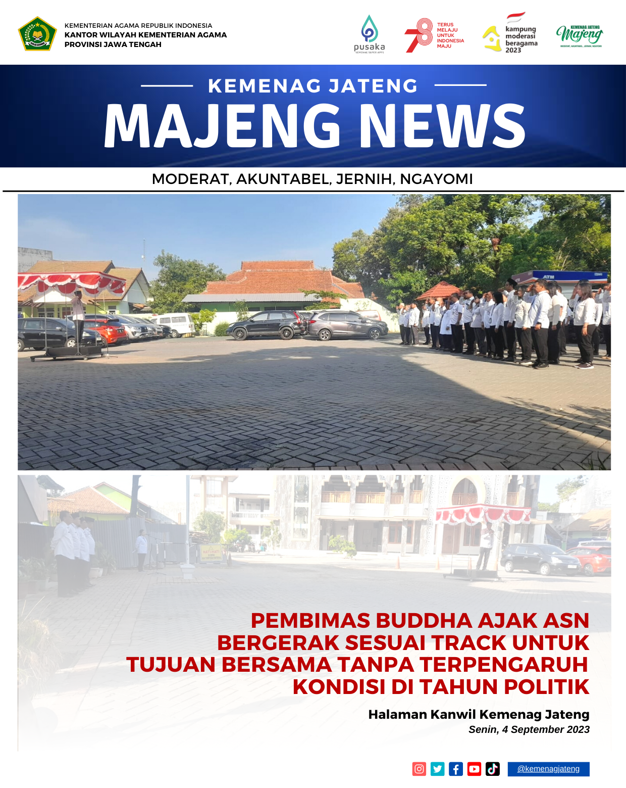 Pembimas Buddha Ajak ASN Bergerak Sesuai Track untuk Tujuan Bersama Tanpa Terpengaruh Kondisi di Tahun Politik